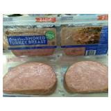 You get 5lbs (2 packages) of pre sliced smoked