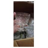 Box of assorted glassware