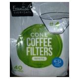 You get 20 packs of #4 cone coffee filters