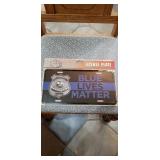 BLUE LIVES MATTER, METAL LICENSE PLATE 
NEW IN