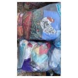 2 large bags of pillows, blankets, and yarn!