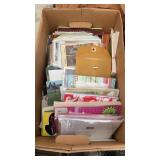 Large paper box of cards and postcards.