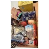 Box of misc.  tins, trinket boxes, cigar box,