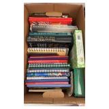 Box of Journals, paper tablets, cards and books