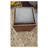 Foot stool with reversible checkers/chess board