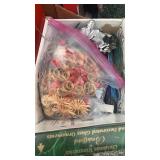 Christmas ornaments, cookie cutters, gift bags,