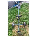 Folding golf bag caddy cart