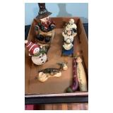 Flat of snowman decorations