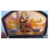 Good Beer, Good Cheer wood sign