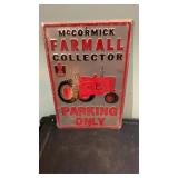 Farmall Parking Only Metal Sign