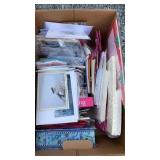 Paper box of cards and postcard sizes