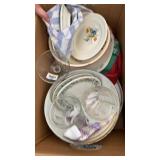 Box of bowls, plates, and cups