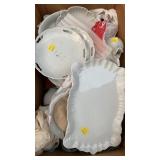 Box of dishes, jewelry box and more!