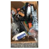 Box of misc car stereo connections, table router