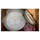 Box of plates and new valentine plates