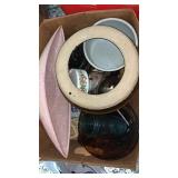 Box of vases, bowls, misc dishes