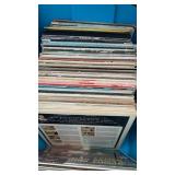 Large tote of LP records
