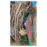 Large box of Christmas.  Wreath, reindeer ears,