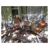 Outdoor chairs and tables