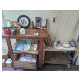 Contents only of cart and shelf rolling cart NOT