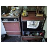 Vintage stove and dishwasher only contents not