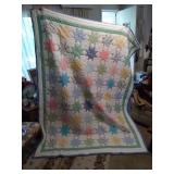 Multi colored star quilt machine done??