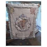 Hand sewn and embroidered sleeping baby and doll,