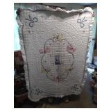 Hand sewn and embroidered kittens baby quilt