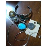 Jewelry lot some marked Sterling