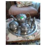 Pewter tea set