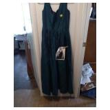Vintage hand made green dress, picture of her