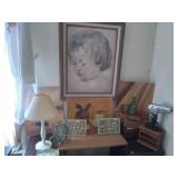 Picture of child and Assorted  decor (not stands)