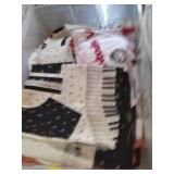 Plastic tote of Assorted Fabric