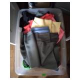 Plastic tote of Assorted Fabric