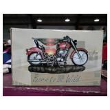 Born to be wild motorcycle candle holder