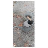 1 galvanized watering can and 1 galvanized bucket