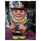 Plastic Fireman cookie jar