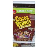 3- family size boxes of cocoa pebbles crunch