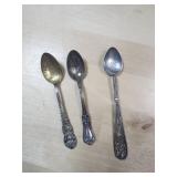 3 Silver Spoons marked Sterling 3 Silver Spoons marked Sterling