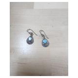 Silver and Turquoise Earrings marked 925 Silver and Turquoise Earrings marked 925