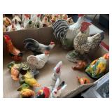 Glass, ceramic, resin hens / Roosters 2-6 inches Glass, ceramic, resin hens / Roosters 2-6 inches