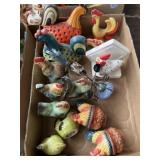 Ceramic, resin hens / Roosters shakers 3-7 inches Ceramic, resin hens / Roosters shakers 3-7 inches