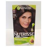 Garnier Nutrisse hair color #30 darkest brown Garnier Nutrisse hair color #30 darkest brown