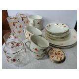 Hall Jewel T  dinnerware plates , cups, glass Hall Jewel T  dinnerware plates , cups, glass