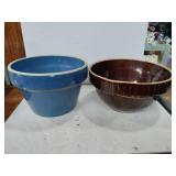 2 pottery dough bowls 2 pottery dough bowls
