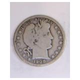 1908 Barber half dollar 1908 Barber half dollar