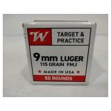 Winchester 9mm Luger 115 g FMJ 50 rounds Winchester 9mm Luger 115 g FMJ 50 rounds