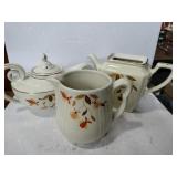 3 Hall  tea pots ( some chips) 3 Hall  tea pots ( some chips)