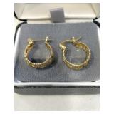Hooped Sterling earrings Marked 925(3.8 g) Hooped Sterling earrings Marked 925(3.8 g)