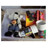 Toys, collector cups, baseball mitt, Harley Toys, collector cups, baseball mitt, Harley